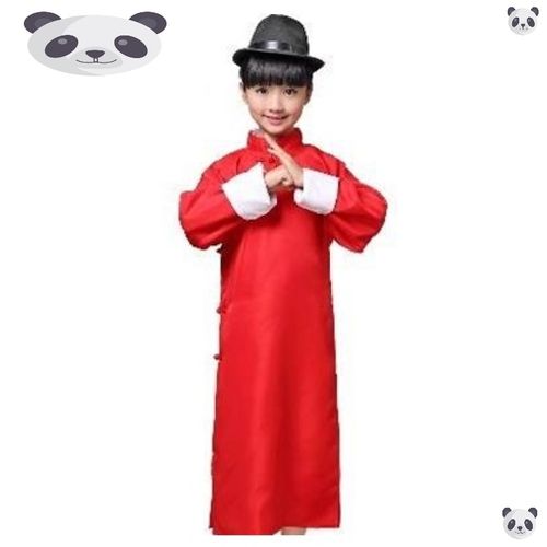 华服女童长衫民国小品相声袍子男孩儿童长袍演出服装小学生快板表