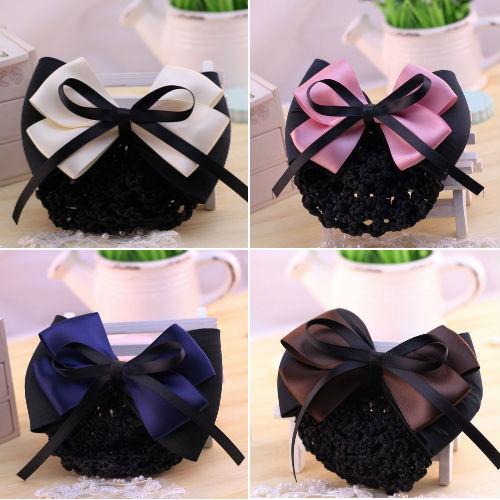 高档网花 空姐护士网兜 员工作头饰发饰 职业头花发网发兜批发