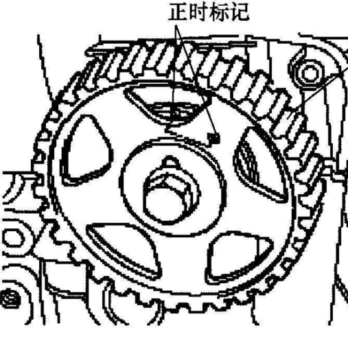 悦动2010款正时链条安装.凸轮轴的正时点在哪个位置?求上图