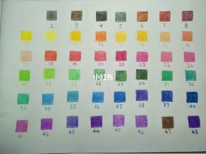 晨光48色彩铅 制作了色卡!准备记录美好._晨光怎么样