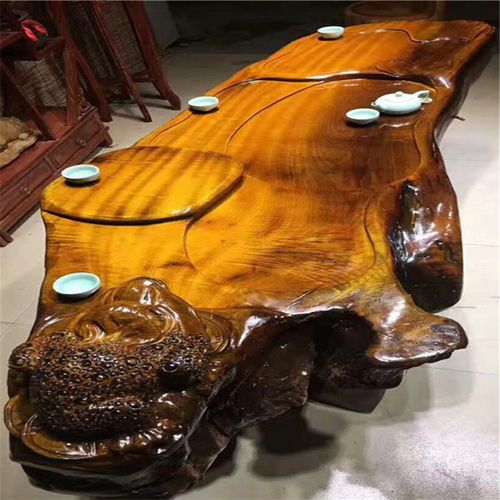 金丝楠木根雕茶台树根整体木头流水茶几家用树头茶海实木茶桌小号