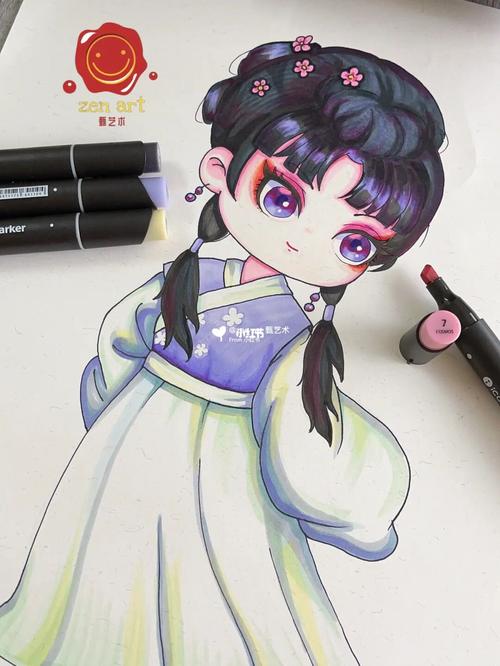 马克笔绘画 红楼梦【林黛玉】_红楼梦_绘画_马克笔_park hyatt sydney