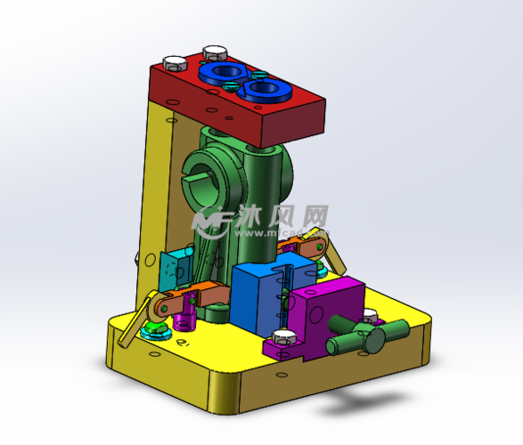 气门摇杆轴支座夹具设计图