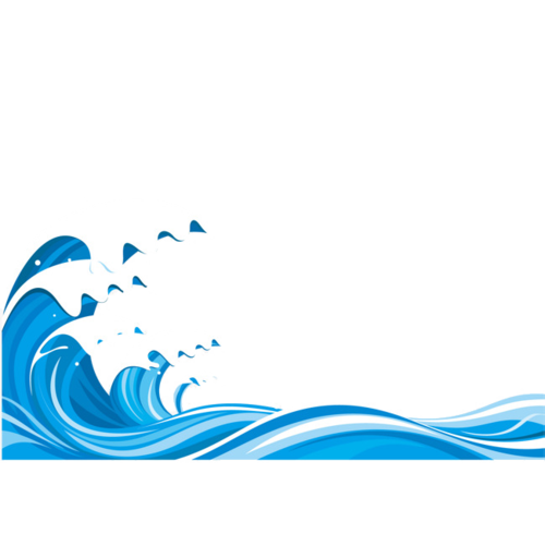 海浪彩色简笔画