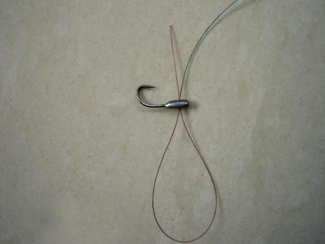 朝天钩鱼线绑法图解