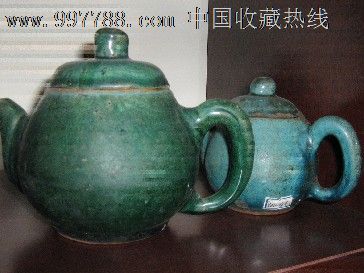 清铜官窑瓷壶一对-绿釉瓷--se14249236-零售-7788收藏