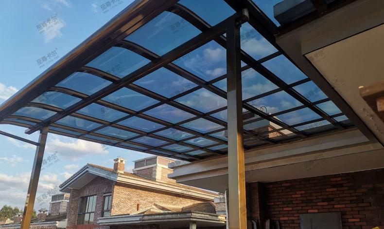 不锈钢玻璃雨棚图片大全,还选不锈钢玻璃雨棚,有点落伍了.