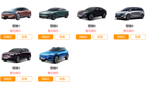 恒大新能源汽车价格及图片分享,恒大新能源汽车车标图案