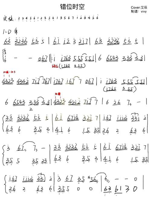 古筝曲谱《错位时空》_古筝_古筝曲谱_娱乐_音乐