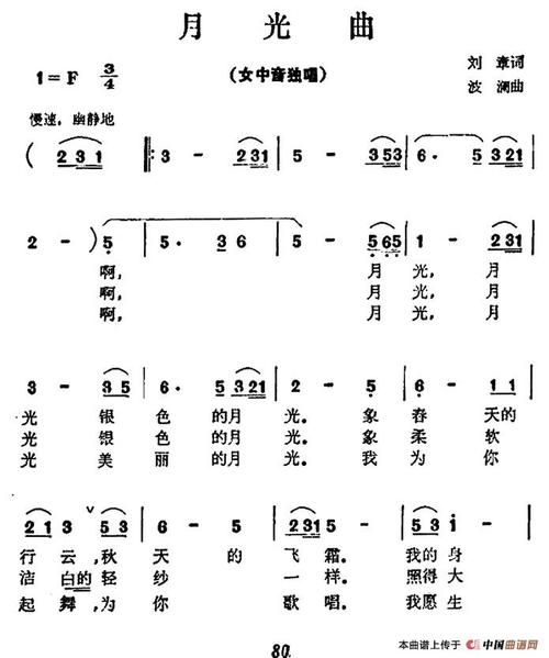 歌谱:月光曲(第一乐章)(钢琴谱)