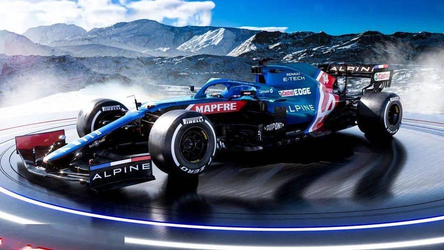 alpine首款f1赛车a521亮相阿隆索缺席新车发布会