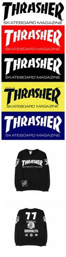 欧美潮牌嘻哈滑板thrasher 圆领男女卫衣 sup权志龙同款男卫衣