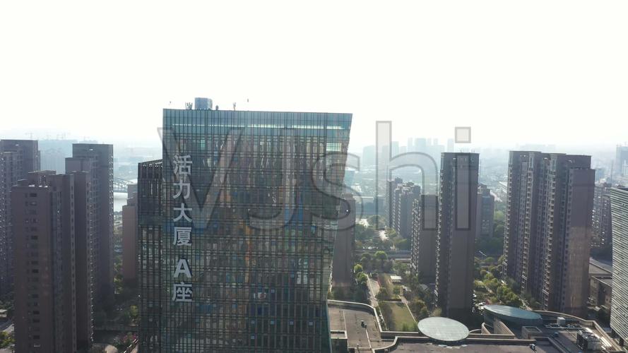 苏州相城活力大厦航拍_3840x2160_高清视频素材下载(编号:5659765)