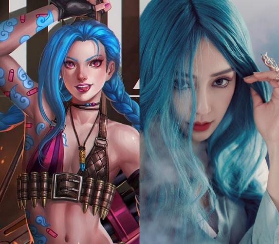 发自拍宣传,蓝发就是金克丝