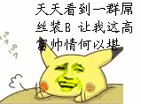 皮卡丘:天天看到一群屌丝装逼,让我这高富帅情何以堪 装b