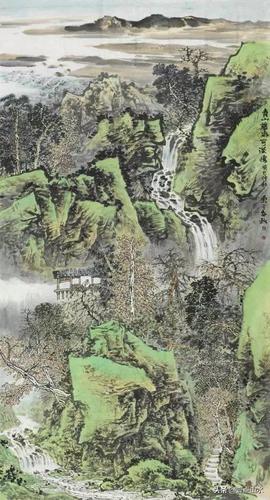 赵春秋青绿山水欣赏