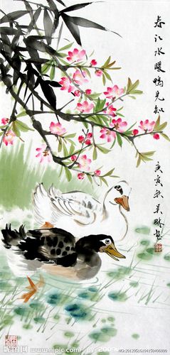 春江水暖鸭先知图片
