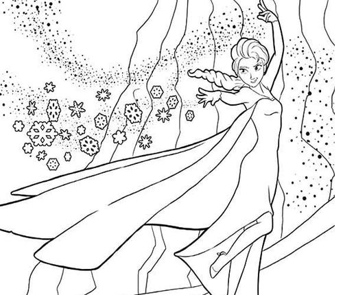 艾莎长公主冰雪奇缘卡通人物简笔画 冰雪奇缘简笔画