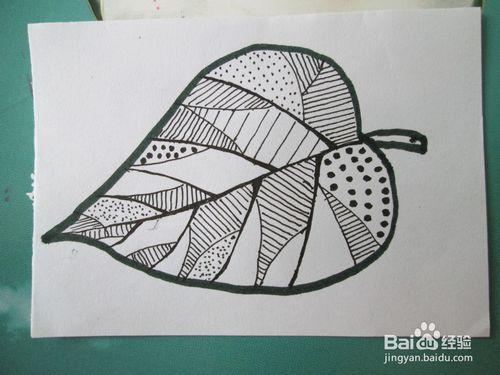 线描画——树叶的画法