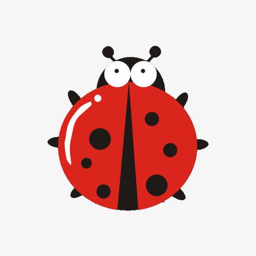 卡通的红色瓢虫