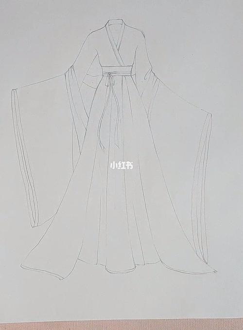服装设计手绘汉服线稿_服装设计_汉服_手绘_知识_艺术