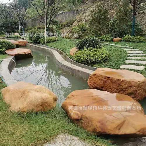 益阳公司假山景观石办公室门口风水假山娄底别墅内河道造景石