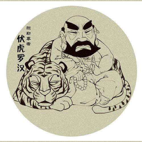 十八罗汉图之伏虎罗汉