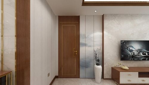 隐形门设计使空间整体感更强,同时又保证了门后独立空间的私密性,两全