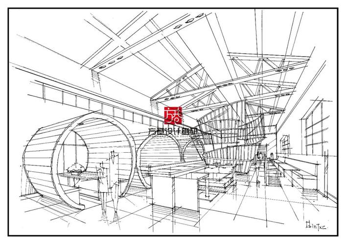 交流 | 学习 | 共享环艺空间手绘线稿表达-室内设计环艺空间手绘
