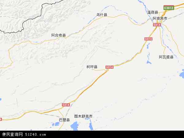 中国 新疆维吾尔自治区 阿克苏地区 柯坪县 柯坪县卫星地图 本站收录
