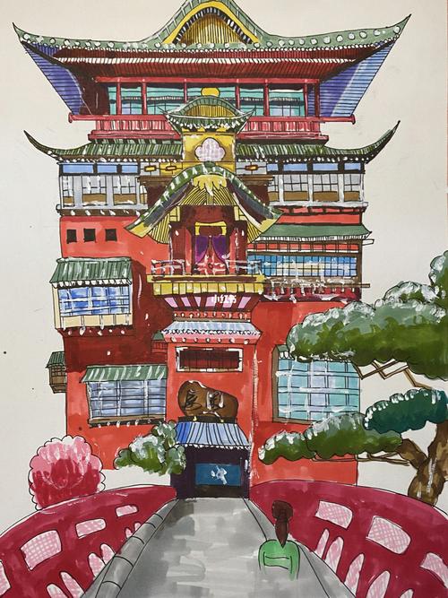 临摹马克笔风景画_马克笔_风景_文化_绘画