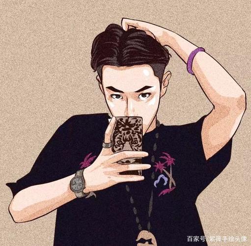 男生成熟气质漫画微信头像设计,做最好的自己