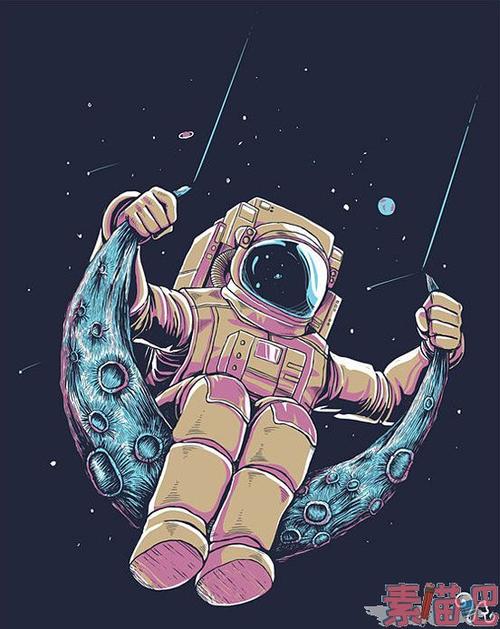 超有想象力的宇航员插画欣赏_插画手绘_素描吧