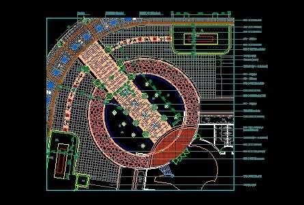 会所入口广场铺装详图