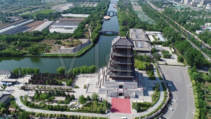 西安汉城湖大风阁_1920x1080_高清视频素材下载(编号