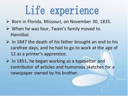 马克吐温英文介绍