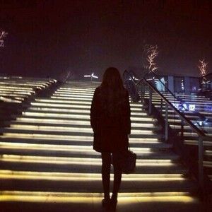 夜晚虽然独自一个人,但我也要一个台阶一个台阶的爬上去,因为我要独自