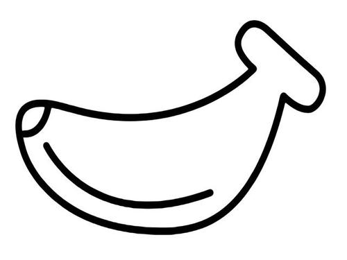 涂色简笔画香蕉