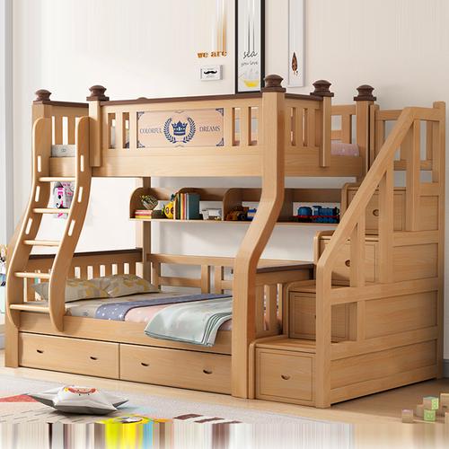 兰秀家居实木儿童床上下床高低床双人双层床实木成年上下铺女孩成年直