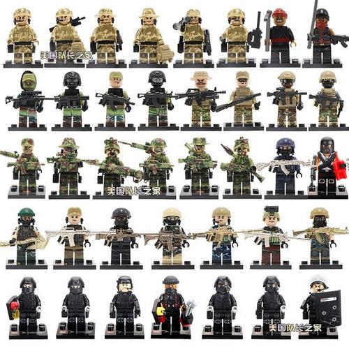 包邮乐高猎鹰突击队大兵军人模型人仔益智拼装玩兼容军事积木_7折现价