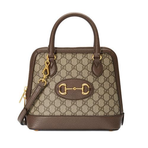 古驰包包2019新款图片,古驰包包2020新款图片 【包税】gucci/古驰 201955系列 马衔扣老花帆布拼接