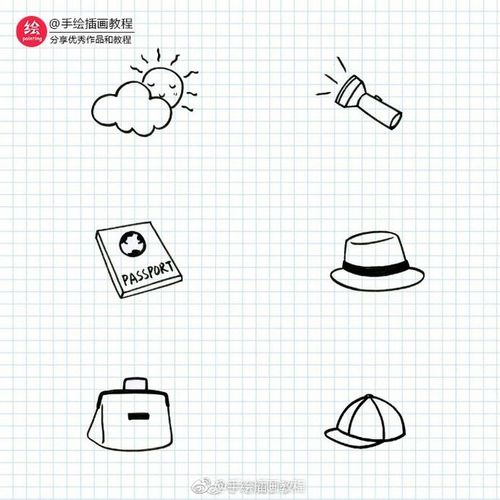 一波关于旅行的手账简笔画,希望小仙女们在旅行记手账
