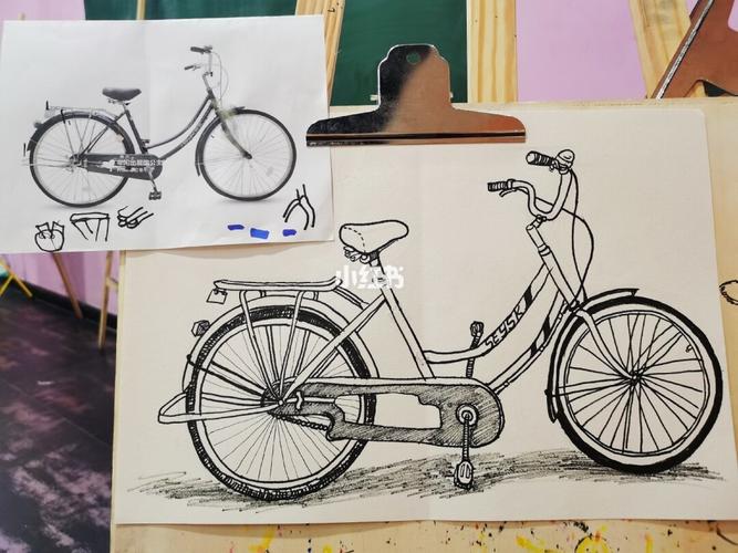 自行车写生_自行车_美术_少儿创意美术_文化_绘画