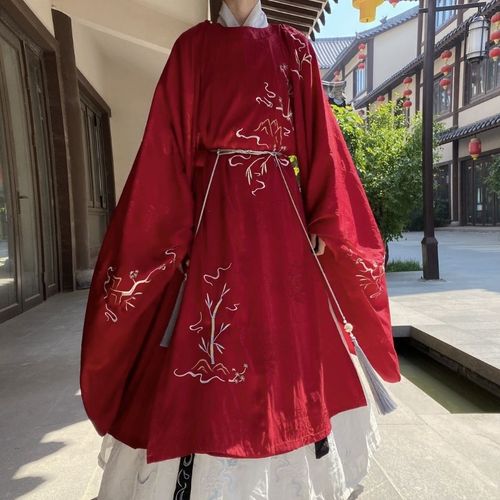 南阁星河松竹原创汉服宋圆领袍男女cp秋季款汉服非古装