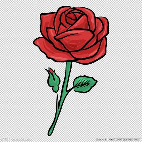 卡通玫瑰花图片