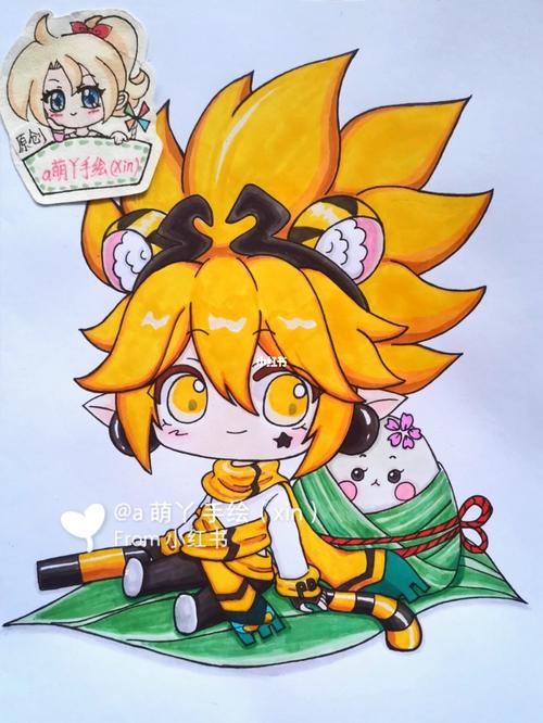 凹凸世界嘉德罗斯可爱简笔绘画画的日常教程_绘画_凹凸世界_手绘_马克