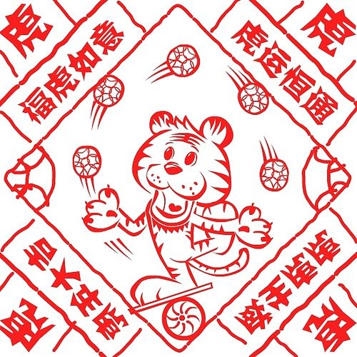 曈曈祝大家新年新气象!玩出新花样!虎年剪纸系列的延续o(∩_∩)o.