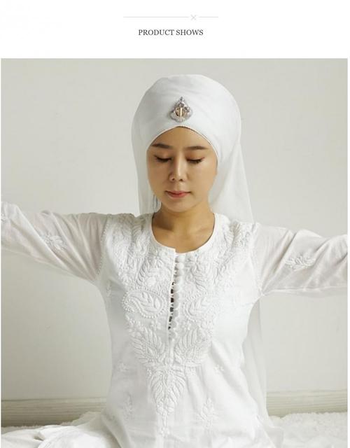 印度瑜伽服昆达里尼白色包头巾 昆达里尼白色头纱 巾纱巾2021 14#4米