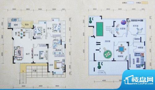 惠州东部阳光花园4室户型图-惠州楼盘网