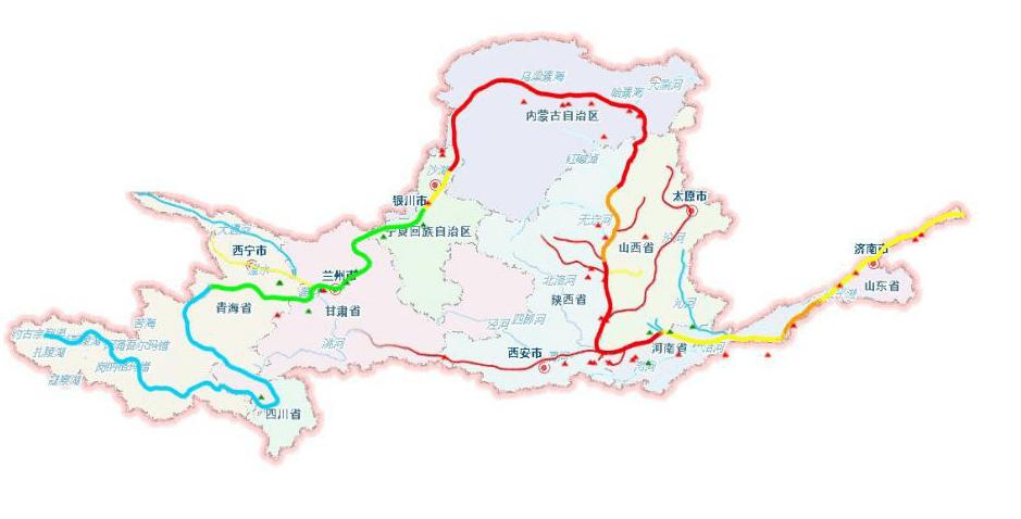 黄河流域图